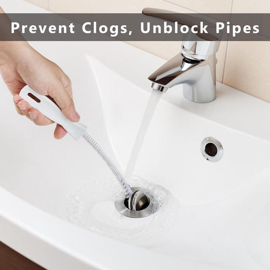 4-piece sink cleaning brush set - Drain brush - 45 cm - Flexible sink cleaning brush - Drain tool - Drain V1188-ZXY-10637