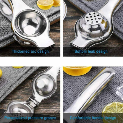 Lemon Juicer - Stainless Steel - Manual Orange Juicer (Silver) V1188-ZXY-10638
