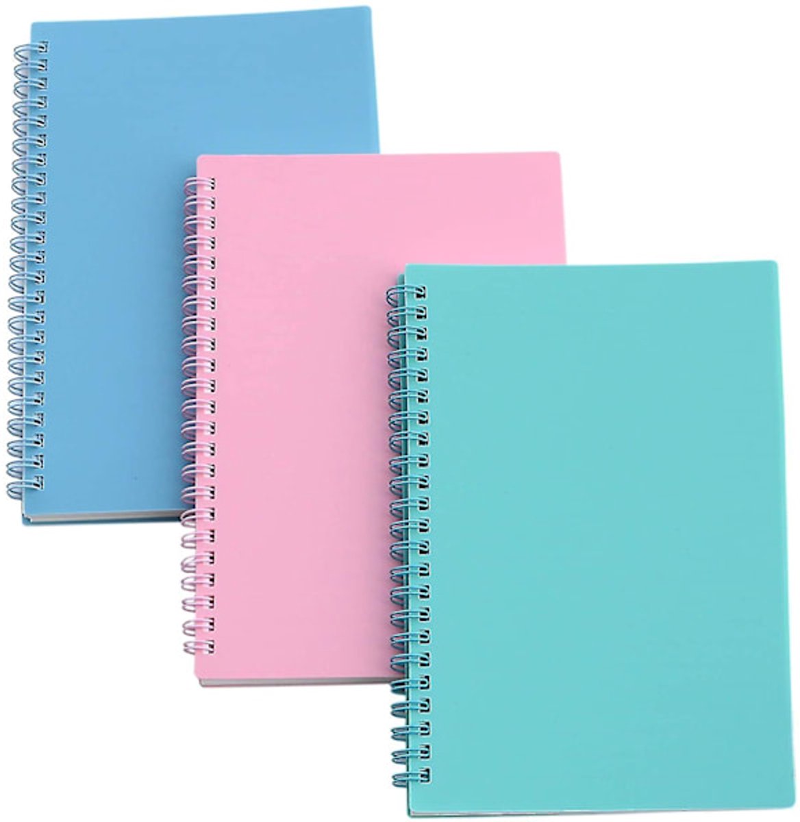 Notebooks - Spiral Colors - Minimalist Style and Lines Notebooks - Double Spiral Notebooks - 3-Pack V1188-ZXY-10643