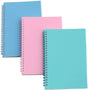 Notebooks - Spiral Colors - Minimalist Style and Lines Notebooks - Double Spiral Notebooks - 3-Pack V1188-ZXY-10643