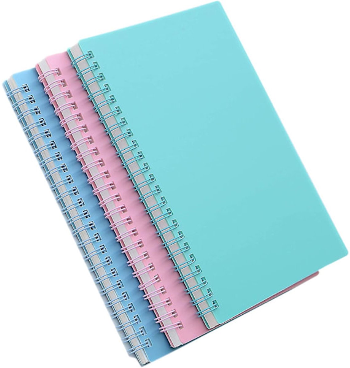 Notebooks - Spiral Colors - Minimalist Style and Lines Notebooks - Double Spiral Notebooks - 3-Pack V1188-ZXY-10643