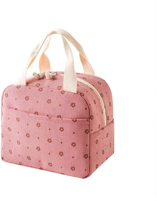 Lunch Bag - Corduroy - Lunch Box for Students/Work - Insulated Bag - Waterproof - Portable Handle - Cute V1188-ZXY-10654