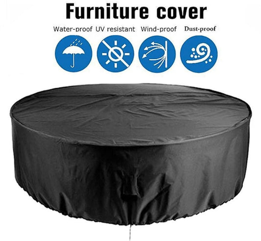 Dust Cover - Round Patio Table, Waterproof Cover - Anti-Fading Furniture Cover - (227 * 100 cm) V1188-ZXY-10661