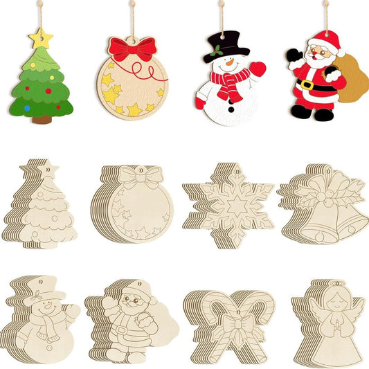 Christmas Decorations - Ornaments - DIY - Christmas Gifts - Wooden Christmas Decorations - Party Decorations V1188-ZXY-10666
