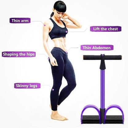 Abdominal Trainer - Abdominal Exercises - Home Full Body Expander - 6 Tubes - Elastic Drawstring V1188-ZXY-10671