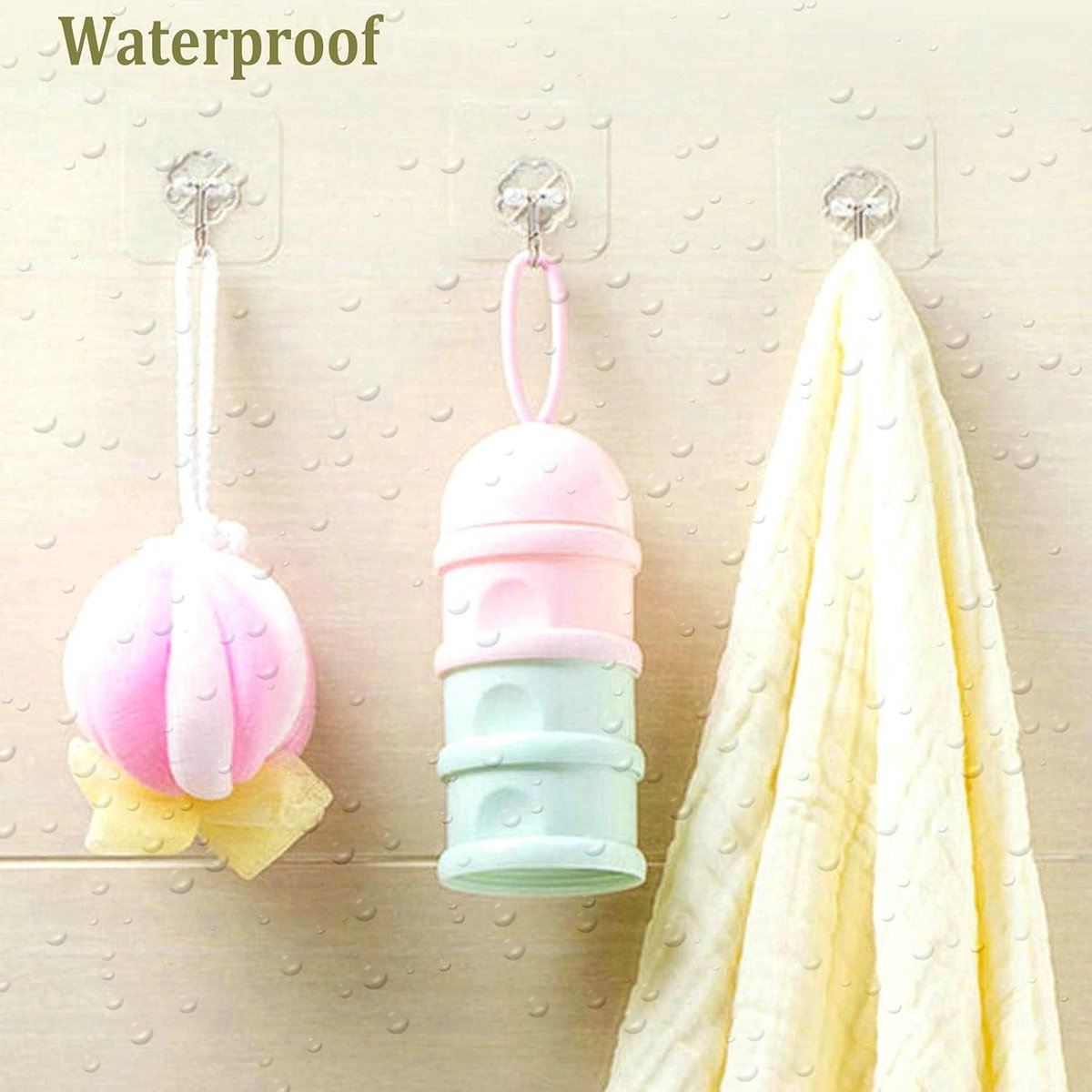 Self-adhesive hooks - transparent - waterproof - self-adhesive wall hooks - suitable for keys - bathroom, V1188-ZXY-10675