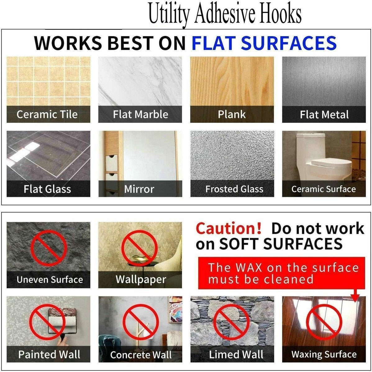 Self-adhesive hooks - transparent - waterproof - self-adhesive wall hooks - suitable for keys - bathroom, V1188-ZXY-10675