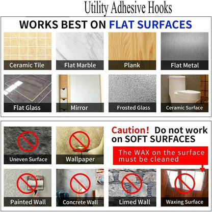 Self-adhesive hooks - transparent - waterproof - self-adhesive wall hooks - suitable for keys - bathroom, V1188-ZXY-10675