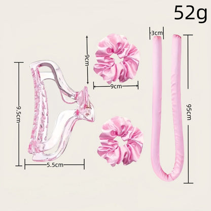 Set of 4 - Heat-Free Curling Iron - Curling Set for Home Use (Pink) V1188-ZXY-10679