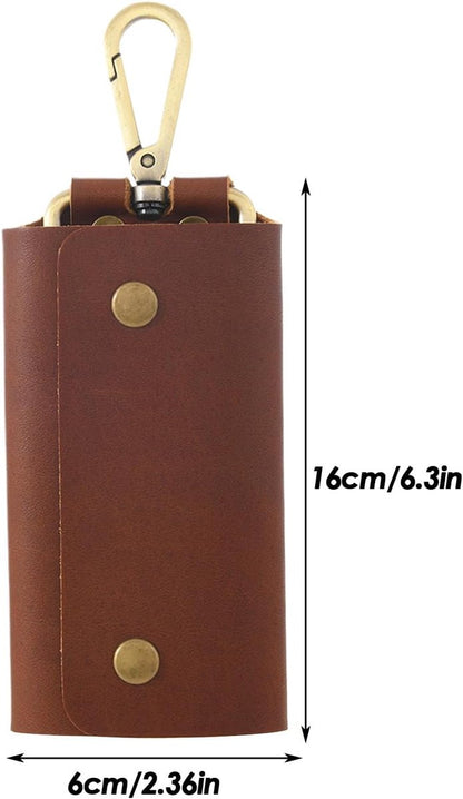Key Case - Men's Wallet Made of Genuine Leather - 16 x 6 cm - Multifunctional Organizer - Secure Zip Pocket - V1188-ZXY-10681