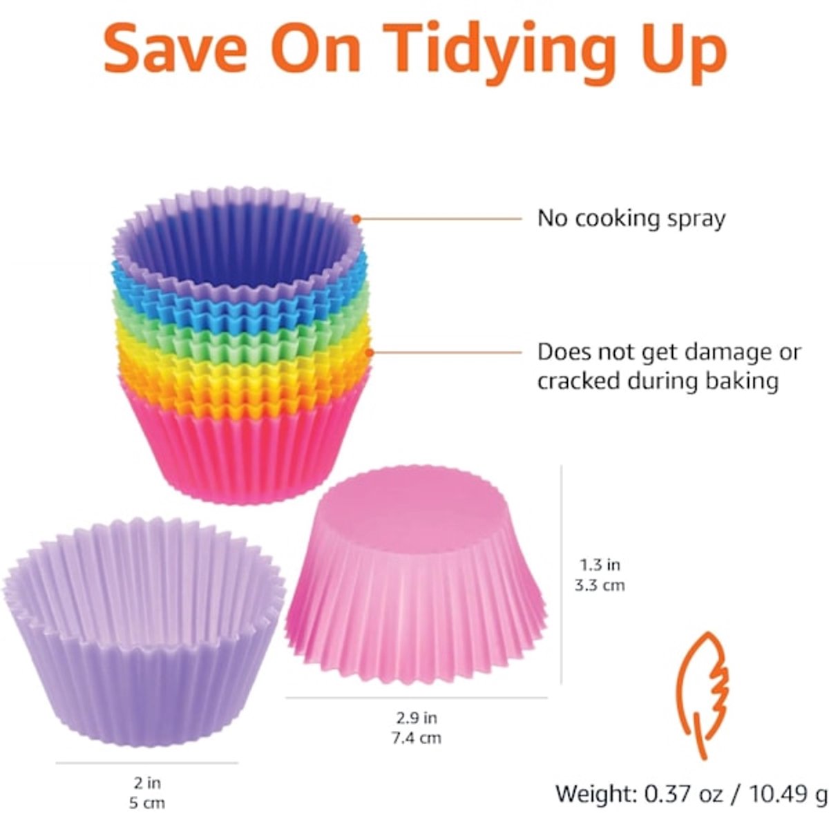 Baking Trays - Round Reusable Baking Trays - Pack of 12 (Ovenproof up to 220 degrees C) - Assorted Colors V1188-ZXY-10686