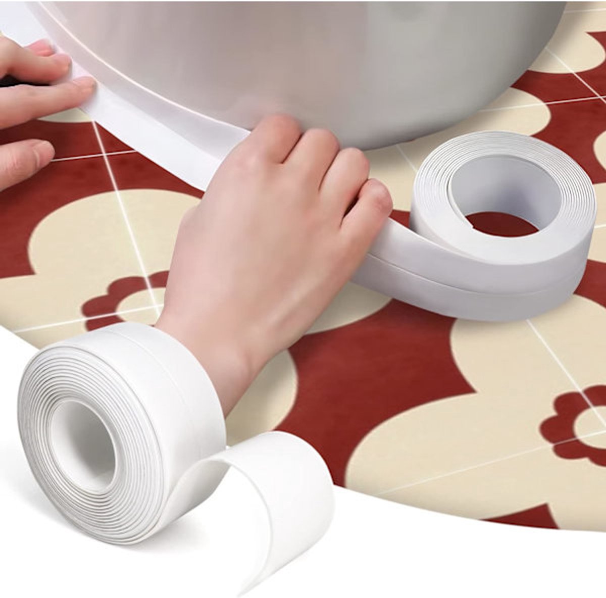 Waterproof Sealing Tape - for floors, walls, countertops, sinks, bathrooms, toilets and baths - 2-pack V1188-ZXY-10694