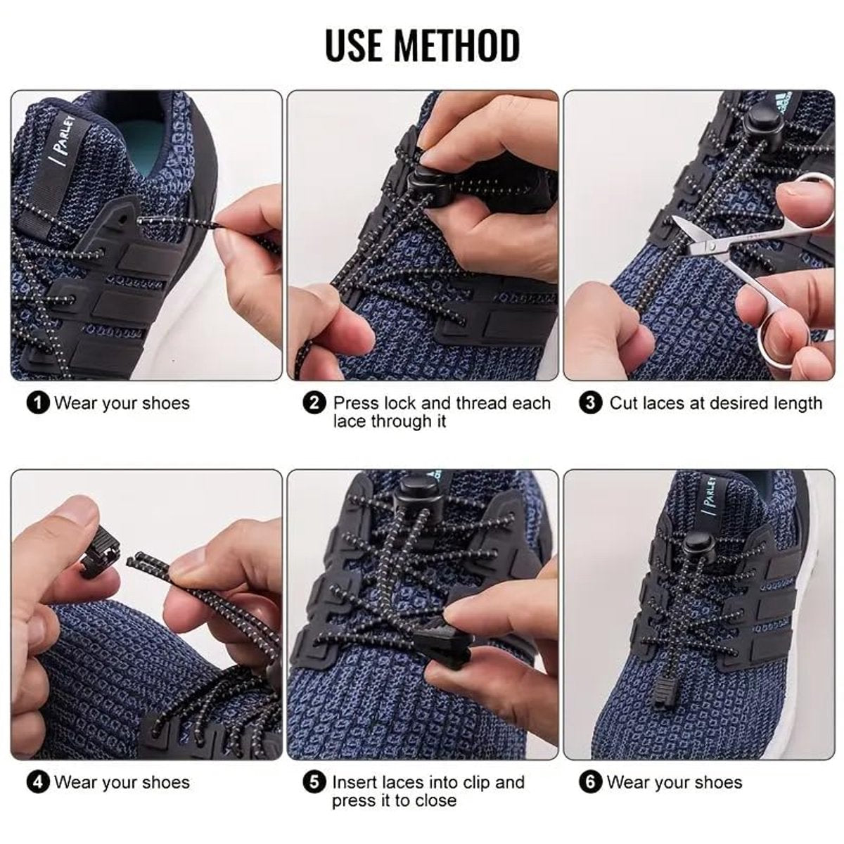 Sneaker Laces 120CM suitable for Sneakers - Elastic laces without a knot - Suitable for students and adults - V1188-ZXY-10695
