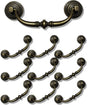 10 Pieces 4.25 Inch Center Hole Shabby Chic Drawer Pulls - Antique Bronze Kitchen Cabinet Pulls with Buckles V1188-ZXY-10698