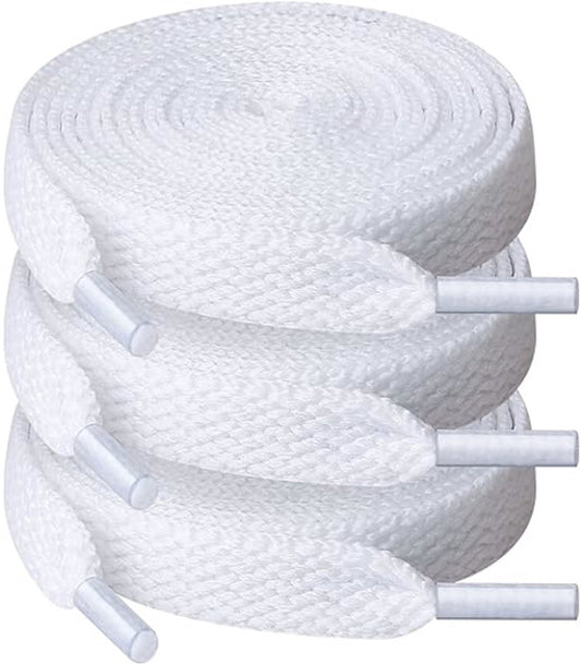 Shoelaces - Sports Shoes - 8mm Wide Flat Laces - Running - 3 Pairs V1188-ZXY-10699