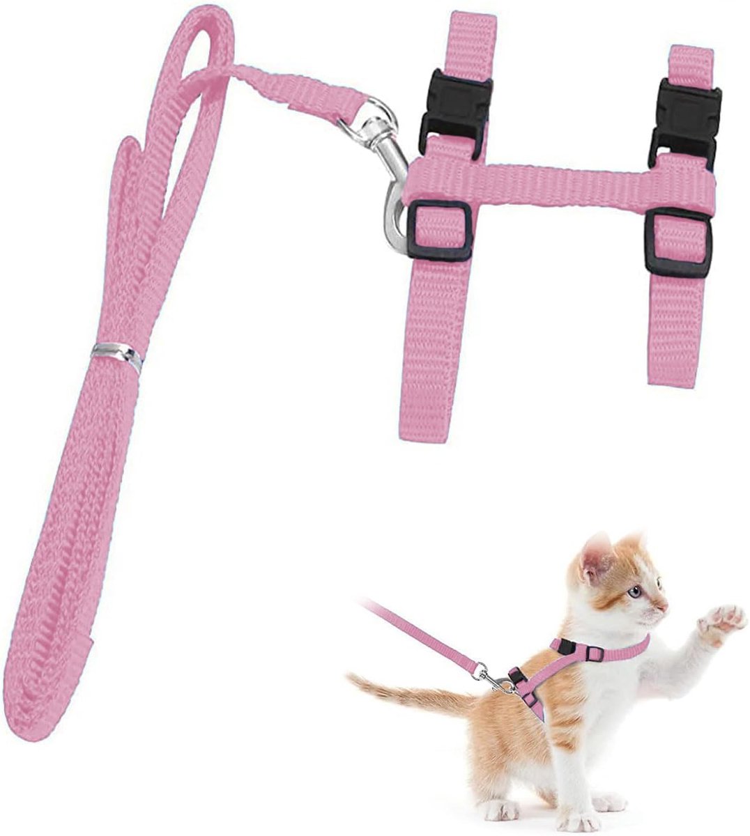 Cat Harnesses & Leashes - Cat Harnesses with Leashes - Anti-Escape Cat Leash Sets - Adjustable Soft Kitten V1188-ZXY-10704