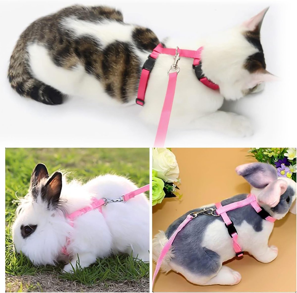 Cat Harnesses & Leashes - Cat Harnesses with Leashes - Anti-Escape Cat Leash Sets - Adjustable Soft Kitten V1188-ZXY-10704