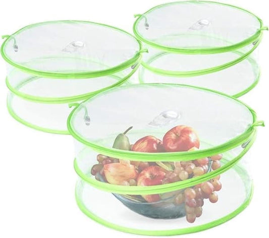 Pop-Up Food Umbrellas with Fine Mesh - Foldable Bottomless Insect Screen - Ideal for Home and Camping - Green V1188-ZXY-10705