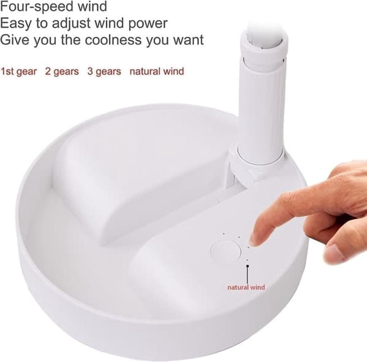 Folding Desk Fan - Adjustable Design - Cordless & Versatile - Foldable Standing Desk Fan V1188-ZXY-10706