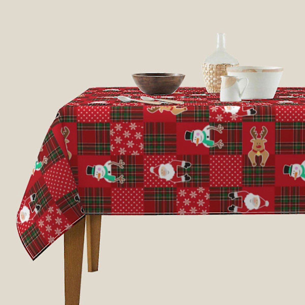 Tablecloth - Square - Round - 60x60 inches - Dining Room - Garden V1188-ZXY-10712