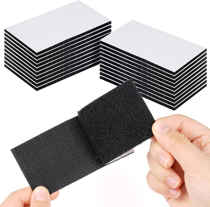 Self-adhesive hook and loop tape - 20 sheets - 50 x 100 mm Self-adhesive hook and loop tape - Wide hook and V1188-ZXY-10714