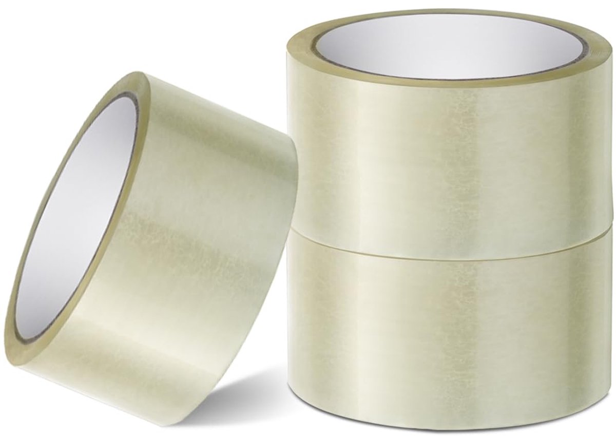 Transparent packaging tape on a roll - 48 mm x 66 m - Strong - Low noise - Strong, extra adhesive - For V1188-ZXY-10715