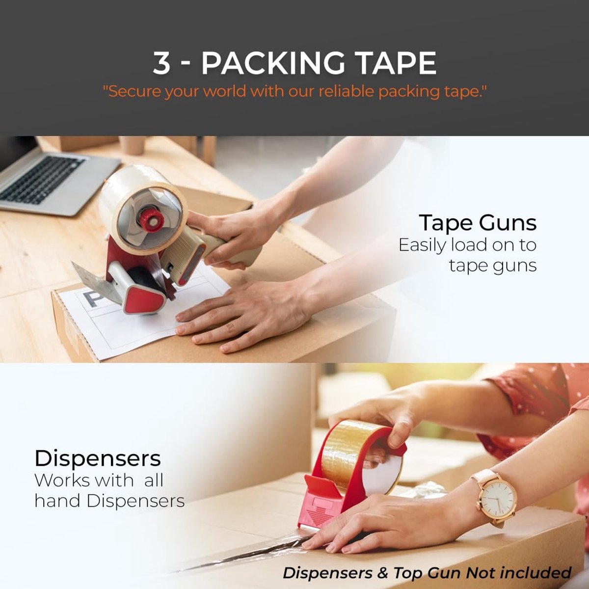 Transparent packaging tape on a roll - 48 mm x 66 m - Strong - Low noise - Strong, extra adhesive - For V1188-ZXY-10715