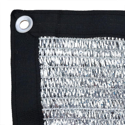 Reflective Aluminum Curtain Net with Eyelets - Sun Protection Cover - 6.5 ft x 6 ft V1188-ZXY-10717