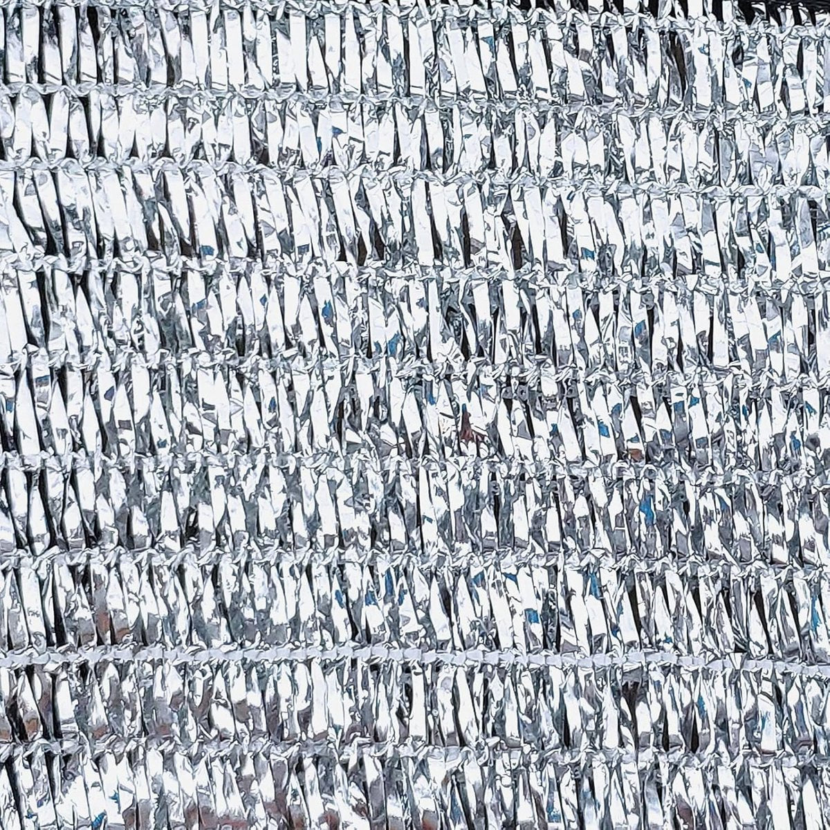 Reflective Aluminum Curtain Net with Eyelets - Sun Protection Cover - 6.5 ft x 6 ft V1188-ZXY-10717