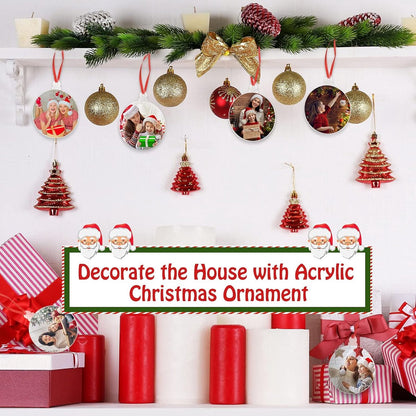 Ornaments - 20 pieces - Christmas tree decorations - Christmas tree decorations - Blank round pieces for V1188-ZXY-10718