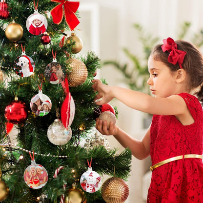 Ornaments - 20 pieces - Christmas tree decorations - Christmas tree decorations - Blank round pieces for V1188-ZXY-10718