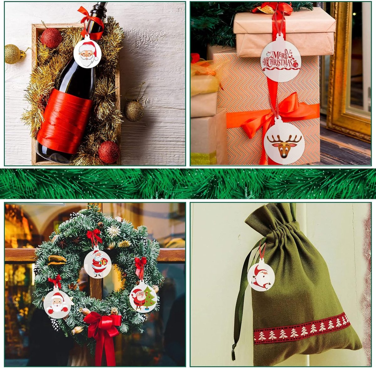 Ornaments - 20 pieces - Christmas tree decorations - Christmas tree decorations - Blank round pieces for V1188-ZXY-10718