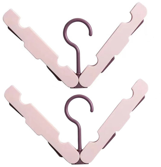 Folding Clothes Rack (Two-Piece Pack) - Hanging Clothes Rack - Portable Folding Hanger with Hook - Ideal for V1188-ZXY-10730