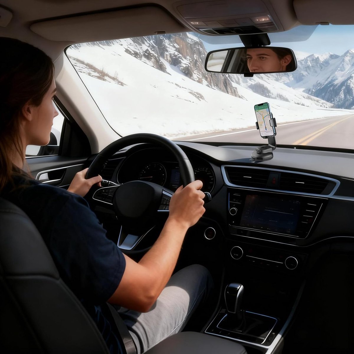 Phone Holder - Universal Base - 360 degrees Rotatable Car Phone Holder - Suitable for cars, trucks, vehicles, V1188-ZXY-10733