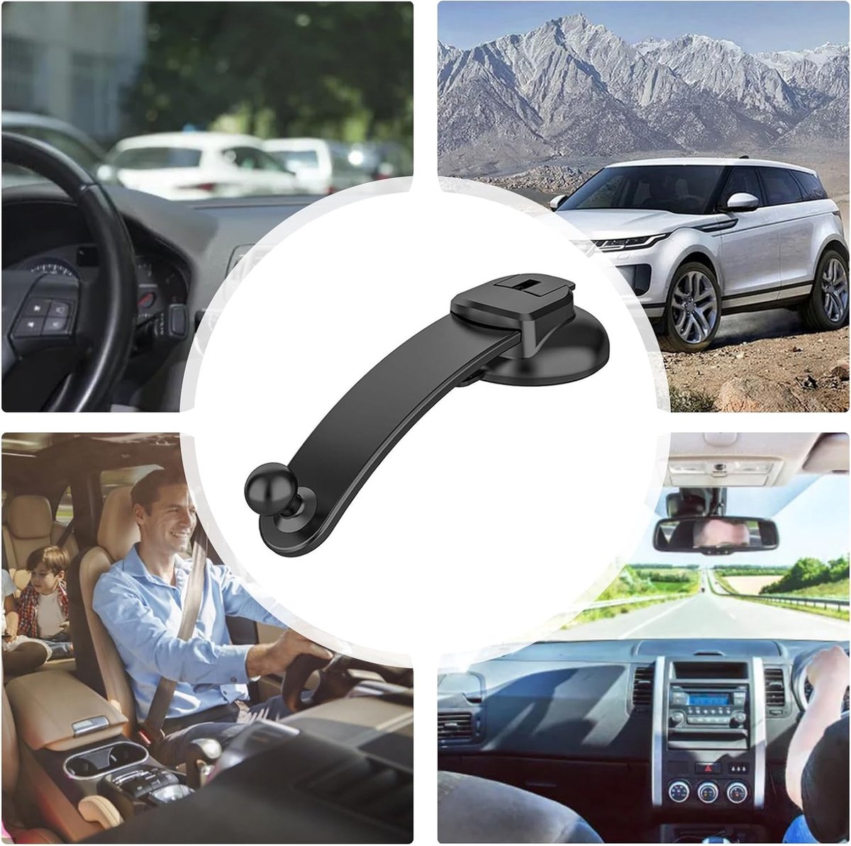 Phone Holder - Universal Base - 360 degrees Rotatable Car Phone Holder - Suitable for cars, trucks, vehicles, V1188-ZXY-10733