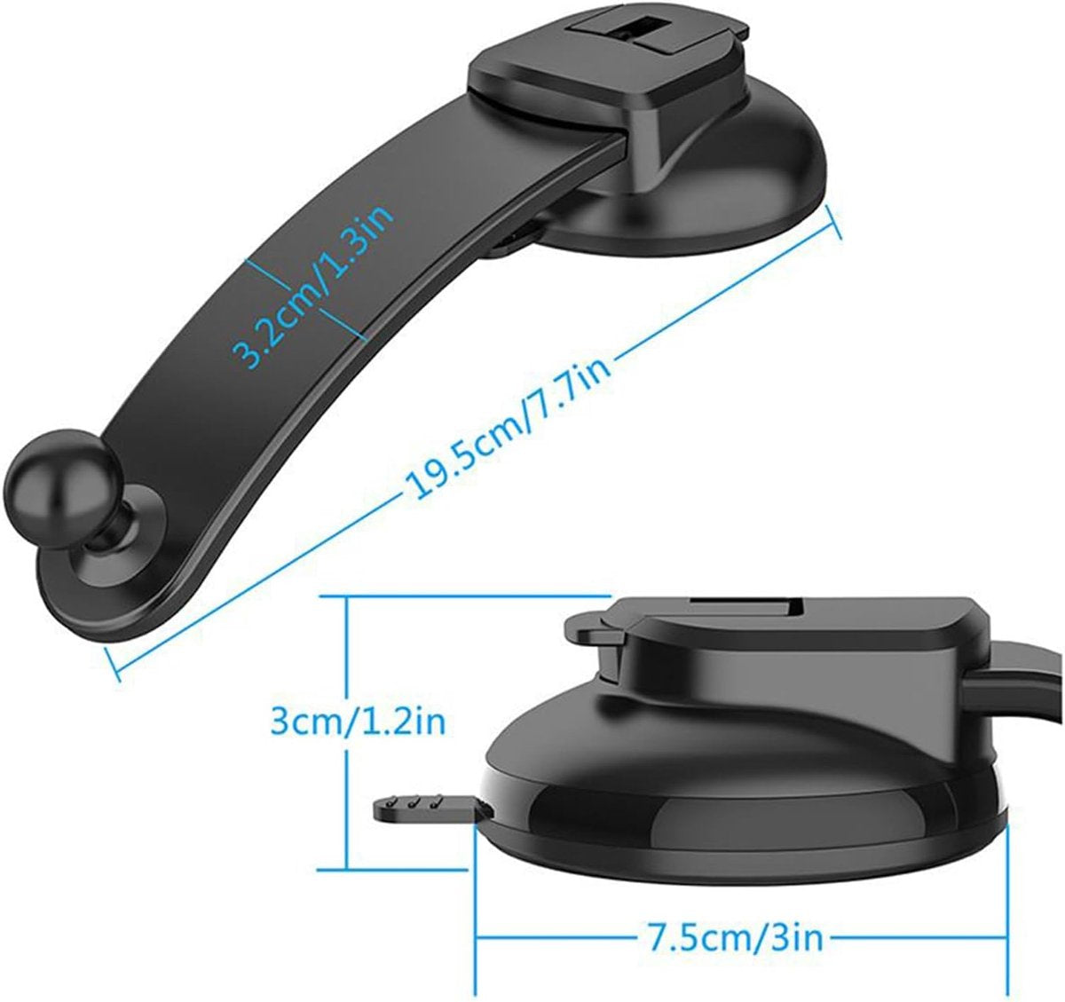 Phone Holder - Universal Base - 360 degrees Rotatable Car Phone Holder - Suitable for cars, trucks, vehicles, V1188-ZXY-10733