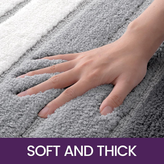 Living room carpet - Bathroom carpet - Non-slip bath mat - 40 x 60 cm - Absorbent underlay - Machine-washable V1188-ZXY-10741