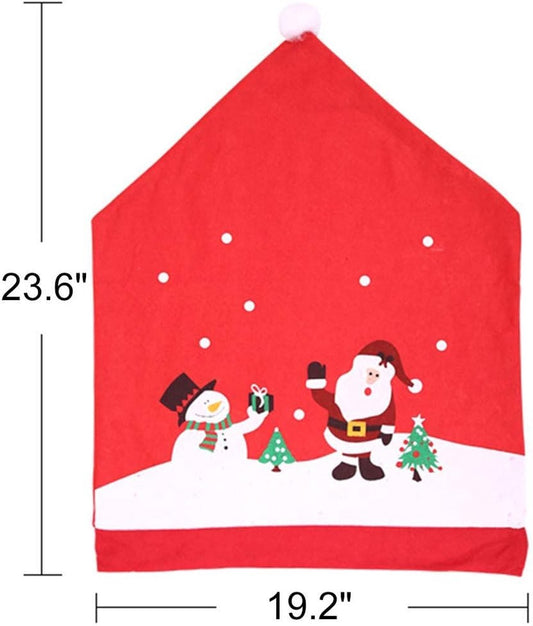 Chair Covers (4 Pieces) - Dining Chair Cover - Sofa Cover - Chair Covers - Christmas Chair Covers - Santa V1188-ZXY-10742
