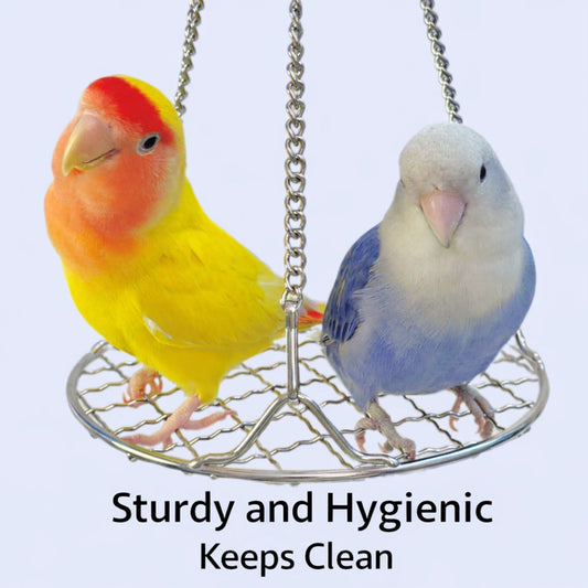 Stainless Steel Bird Toys - Small Pet Toys - Hanging Bird Cage Accessories - Suitable for Various Birds - For V1188-ZXY-10747