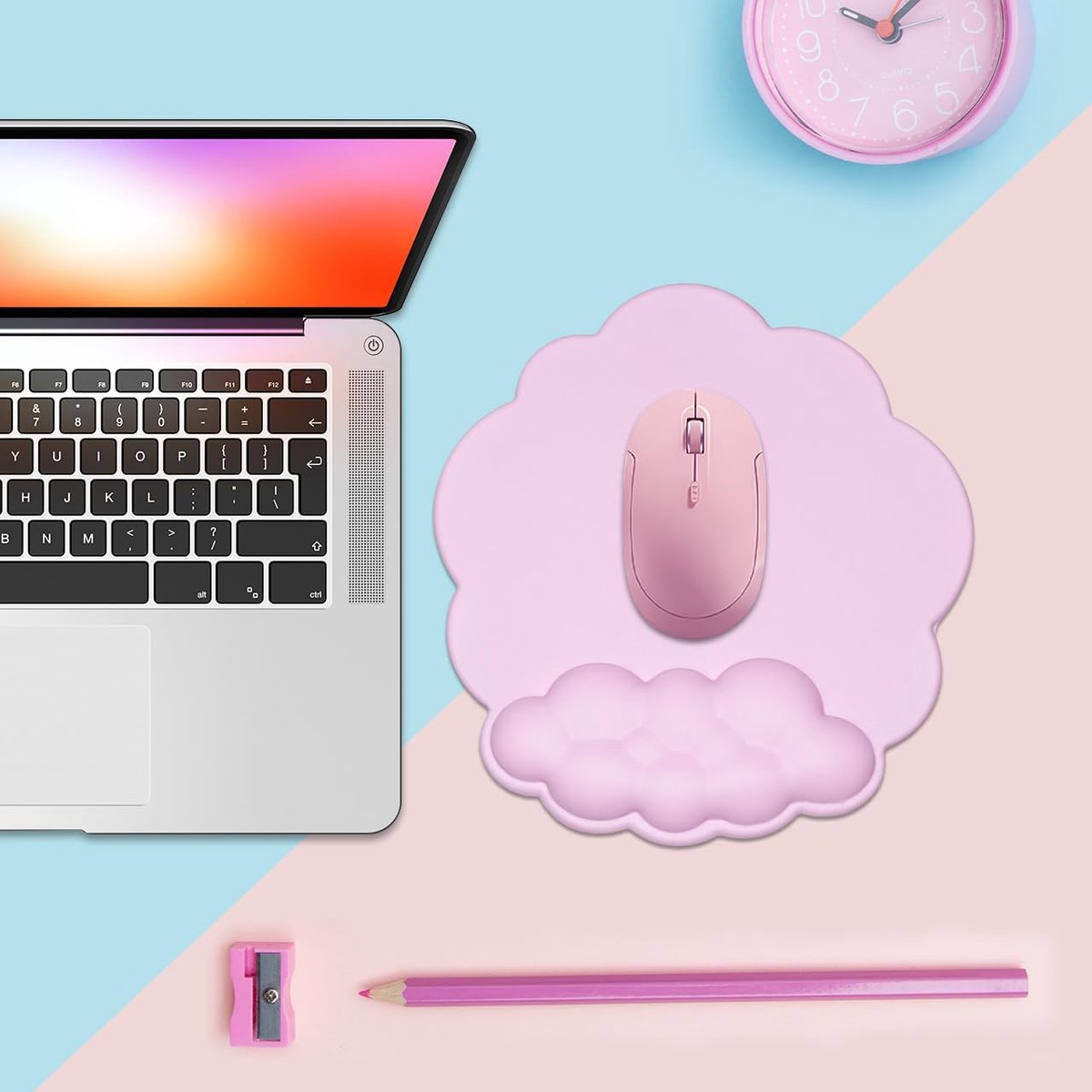 Mouse Pad - Mouse Pad with Wrist Rest - Ergonomic Mouse Pad - Mouse Pad with Leather Surface, Suitable for V1188-ZXY-10751