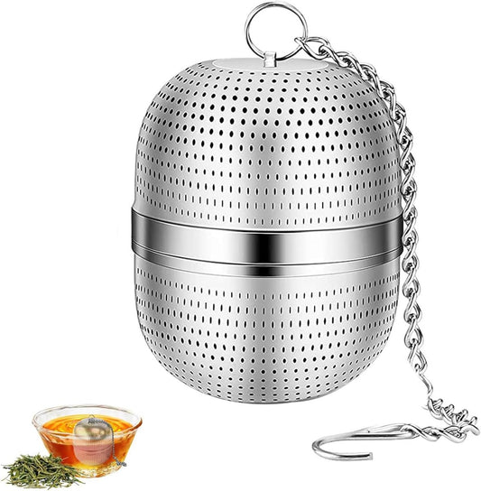 Tea strainer made of stainless steel - Tea filter - Tea strainer made of stainless steel 304 - with chain - V1188-ZXY-10755