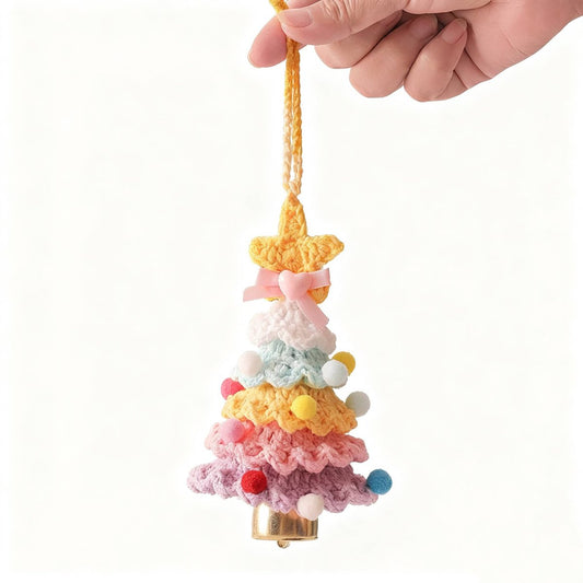 Christmas Decorations - Crochet Christmas Tree Bell Decorations - Small Christmas Decorations - Car V1188-ZXY-10770