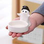1 Piece - Ceramic Ghost Candle Holder - Cute Ghost Ornament - Birthday Gift - Desk Decoration (Style 1) V1188-ZXY-10784