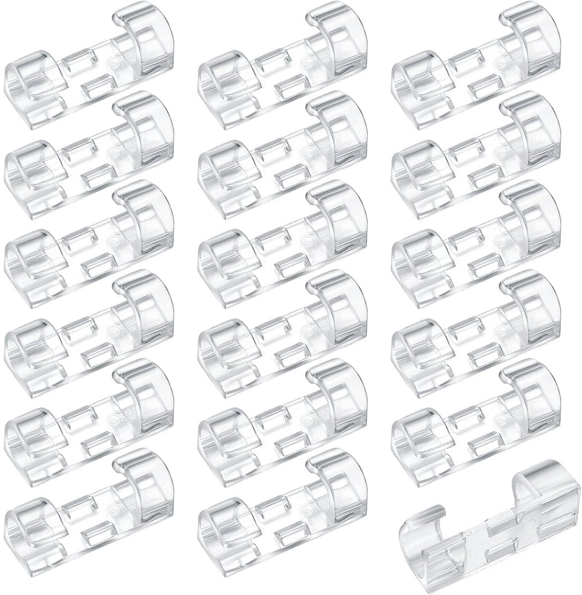 Transparent Cable Clips Self-Adhesive - Cable Organizer - 120 pieces - Cable Tray - Cable Ties - Cable Lock - V1188-ZXY-10787