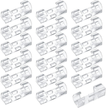 Transparent Cable Clips Self-Adhesive - Cable Organizer - 120 pieces - Cable Tray - Cable Ties - Cable Lock - V1188-ZXY-10787