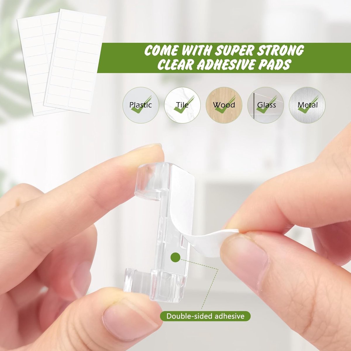 Transparent Cable Clips Self-Adhesive - Cable Organizer - 120 pieces - Cable Tray - Cable Ties - Cable Lock - V1188-ZXY-10787