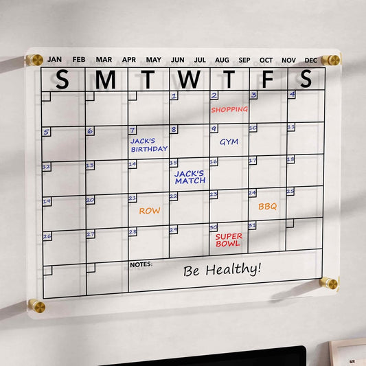 Magnetic Weekly Planner - Planning Board - Family Planner - To-Do Planner | Transparent Acrylic | Erasable | V1188-ZXY-10788