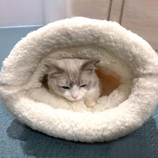 Cat Bed - Pet Sleeping Bag - Warm Pet Bed - Winter Cat House - Suitable for Indoor Use - Comfortable and V1188-ZXY-10797