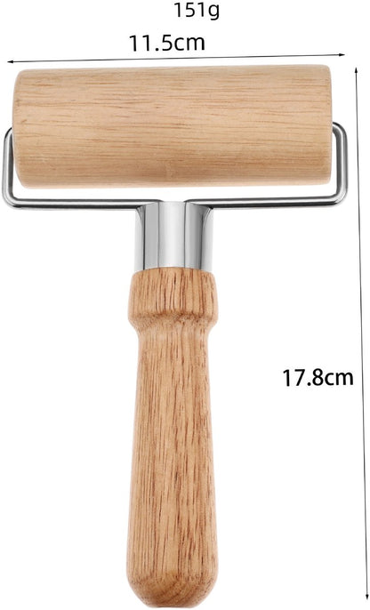 Dough Rolling Machine - Double-Sided Wooden Dough Rolling Machine - Three-Piece Set - Hand Baking Utensils - V1188-ZXY-10798