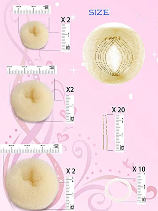 Hair Accessories - Women's Hair Styling Set - Hair Styling Tools - Braiding Set - 41 Pieces - Gold V1188-ZXY-10801